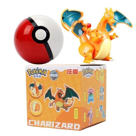 Imagem de Action figure pokemon articulado dentro da pokebola boneco