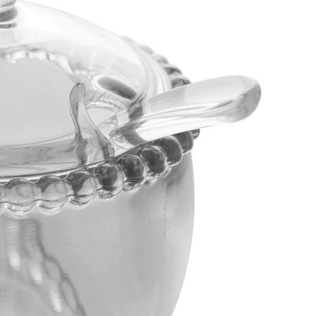 Imagem de Açucareiro 11cm Pearl Com Colher De Cristal Chique Moderno Para Mesa - 1 Unidade