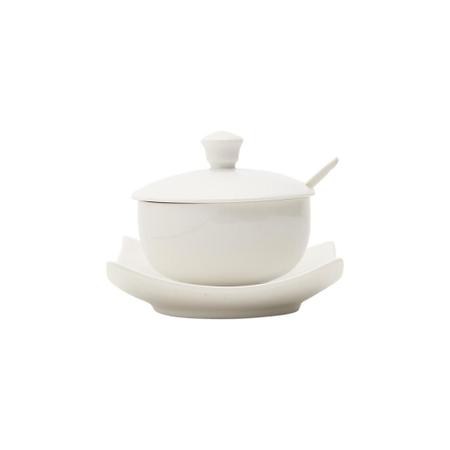 Imagem de Açucareiro com prato e colher em porcelana