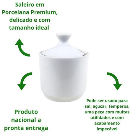 Imagem de Açucareiro Saleiro Brasília Schmidt em Porcelana 300g