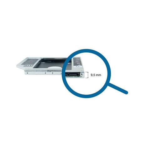 Imagem de Adaptador caddy segundo HD ou SSD 9.6mm para MacBook