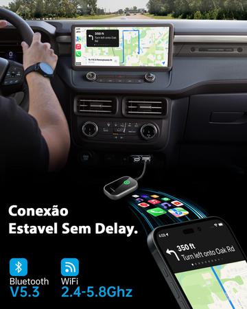 Imagem de Adaptador Carplay Sem Fio Dongle Transmissor Carplay para iPhone