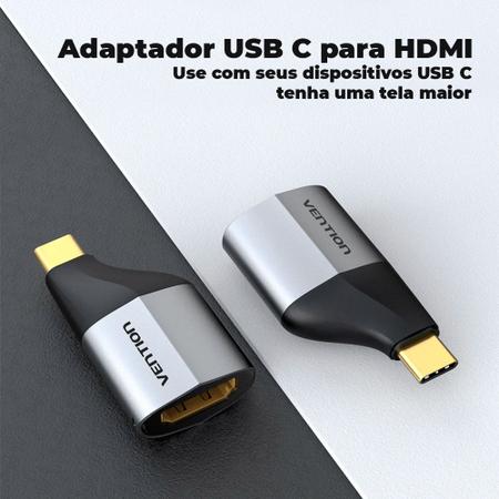 Imagem de Adaptador Conversor USB C x HDMI 4K Notebook Celular Vention