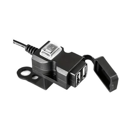 Imagem de Adaptador De Carregador USB Duplo Para Motocicleta À Prova D'água Fonte De Alimentação Para Espelho