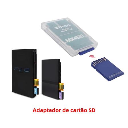 Imagem de Adaptador de Cartão Bitfunx-MX4SIO para PS2 - Leitor de Cartões SD/TF