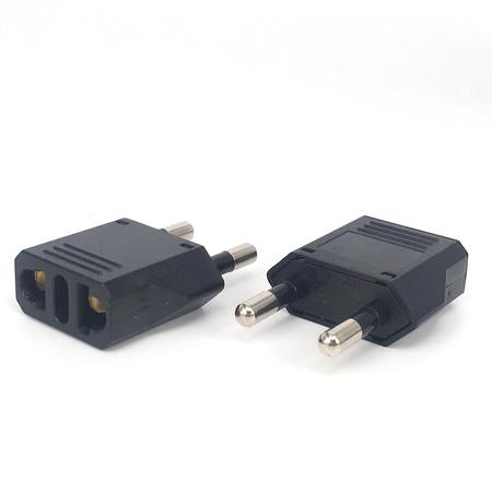 Imagem de Adaptador de Tomada EUA para UE (1 a 100 Peças) - Adaptador de Viagem Elétrico