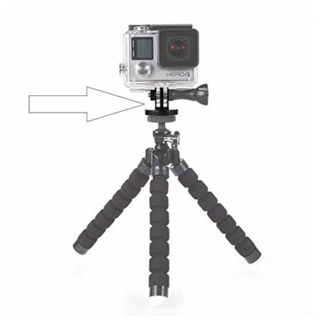 Imagem de Adaptador de tripé em alumínio para Câmeras de Ação GoPro Hero SJCam