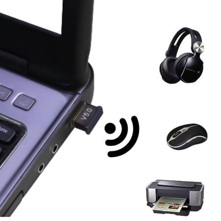 Imagem de Adaptador E Receptor USB Bluetooth 5.0 Plug usb Transmissor de audio PC Notebook