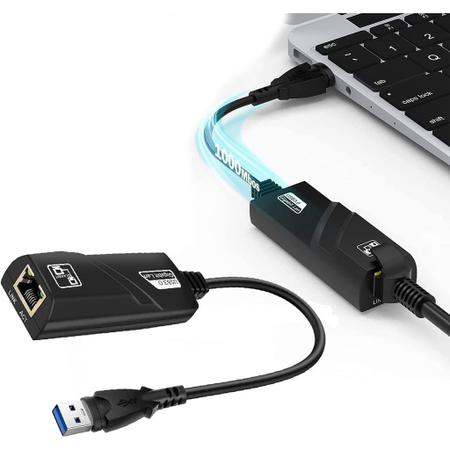 Imagem de Adaptador Ethernet Usb 3.0 Gigabit 10/100/1000 Pc Notebook