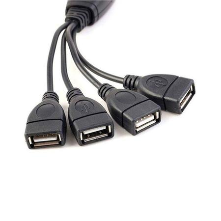 Imagem de Adaptador Extensor USB via Cabo de  Rede RJ45 com 4 Saidas USB 2.0 HUB USB