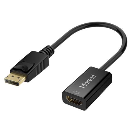 Adaptador Moread 4K DisplayPort (DP) para HDMI macho para fêmea Imagem de Adaptador Moread 4K DisplayPort (DP) para HDMI macho para fêmea