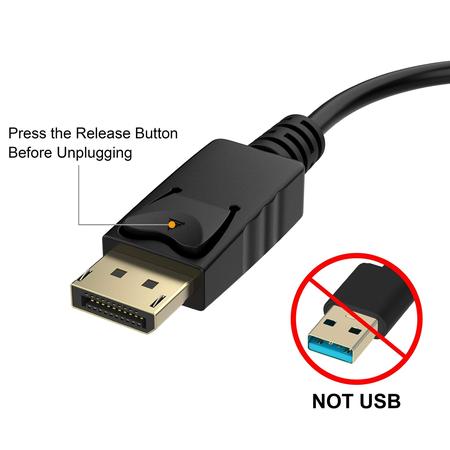 Adaptador Moread 4K DisplayPort (DP) para HDMI macho para fêmea Imagem de Adaptador Moread 4K DisplayPort (DP) para HDMI macho para fêmea