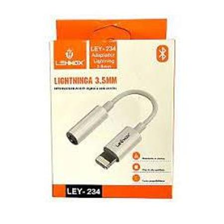 Imagem de Adaptador p/ Iphone Lightning P2 p/ Fone de Ouvidos  Cabo Auxiliar Compatível iPhone 11 12 13 14