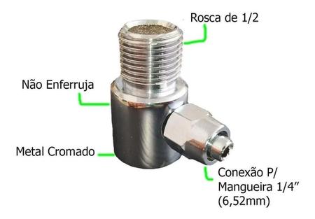 Adaptador Para Filtros De Água E Torneira Metal Cromado - Tratagua Imagem de Adaptador Para Filtros De Água E Torneira Metal Cromado