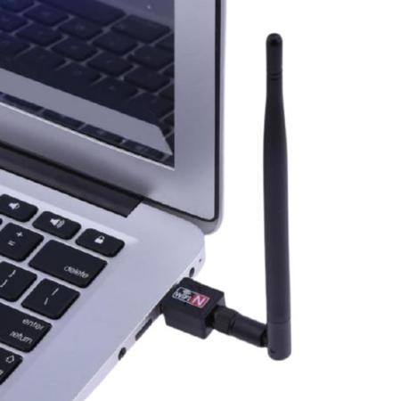 Imagem de Adaptador Receptor Antena Wifi USB Wireless para PC e Notebook