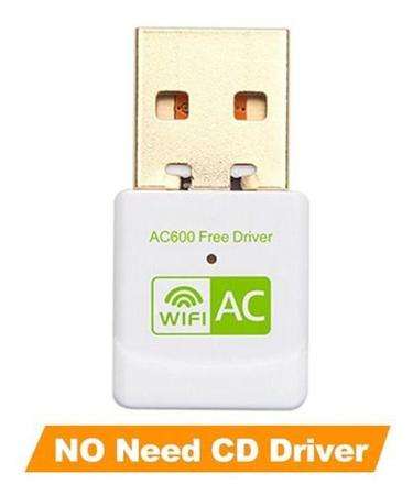 Adaptador Receptor Wireless Usb Wi-Fi 5ghz Dual Band Branco.