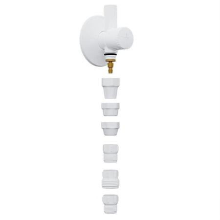 Imagem de Adaptador torneira filtro de agua abs branco 10 peças com registro blukit