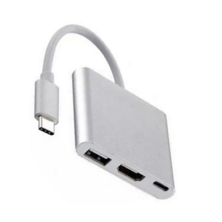 Adaptador Usb C Hdmi Usb Type c Dex S8 S9 Compativel Com Mac Pro Air CaseTal Adaptador USB Magazine Luiza