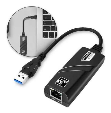 Imagem de Adaptador Usb Rj45 1000mbps Pc Note Tv LT-1168