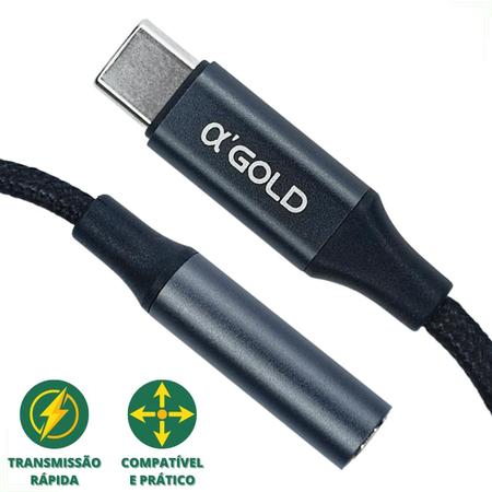 Imagem de Adaptador USB Tipo C P/ P2 Fone de Ouvido Compatível Samsung Galaxy A34 A53 A54 M53 M54 S23 Fe 5G