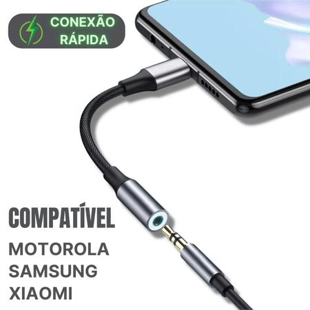 Imagem de Adaptador USB Tipo C P/ P2 Fone de Ouvido Compatível Samsung Galaxy A34 A53 A54 M53 M54 S23 Fe 5G