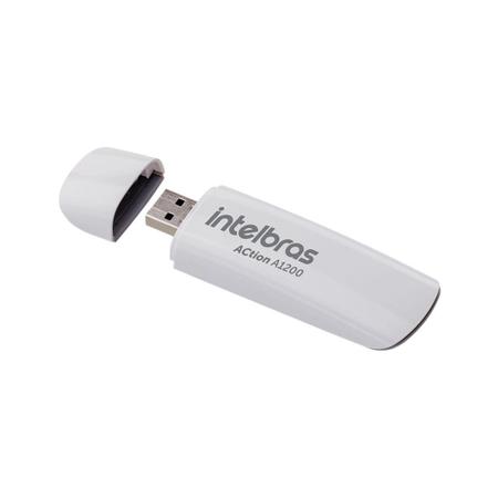 Imagem de Adaptador Wireless Intelbras 4710018 A1200 Action USB 3.0 Dual Band Branco