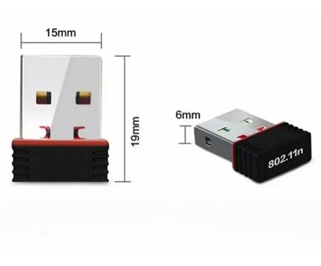 Nano adaptador USB Wi-Fi* 2,4 GHz (B/G/N)