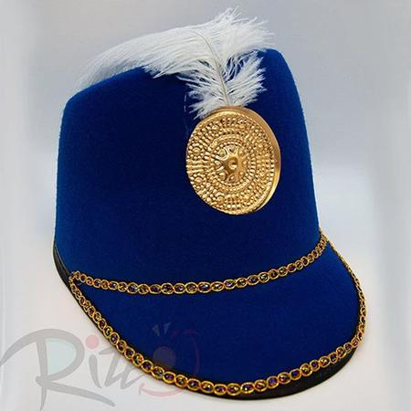 Adereço de Carnaval Chapéu Glitter Coquinho - Azul - Mod 6529 - 01 unidade  - Rizzo - Rizzo Embalagens