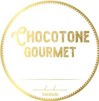 Imagem de Adesivo "Chocotone Gourmet" - Ref.2048 - Hot Stamping - 50 unidades - Stickr - Rizzo