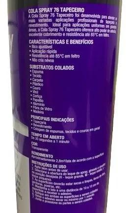 Imagem de Adesivo Cola Spray 76 3M  - 500ml -  Para Tapeçaria, Espuma