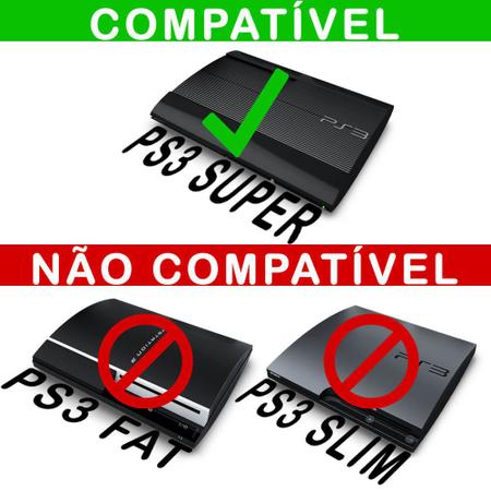 PS3 Slim Skin - Preto Fosco Mate - Pop Arte Skins