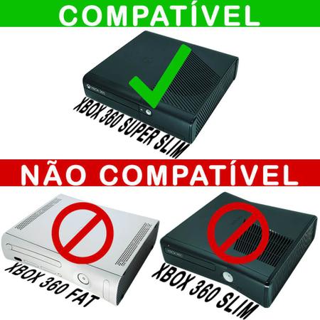 Adesivo Compatível Xbox 360 Super Slim Skin - Preto Black Piano