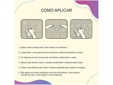Imagem de Adesivo de Azulejo Arabesco PVC Adesif N1905781
