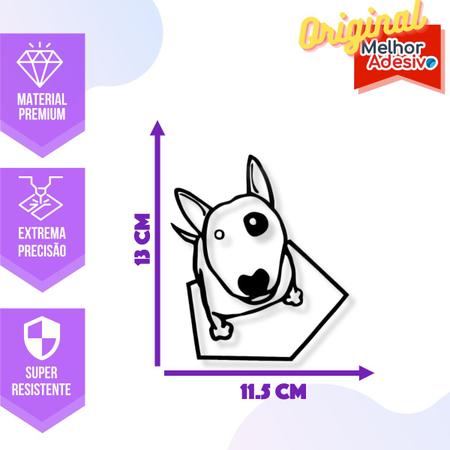 Adesivo de Carro Cachorro Bull Terrier Sentado - Cor Laranja - Melhor Adesivo Imagem de Adesivo de Carro Cachorro Bull Terrier Sentado - Cor Laranja