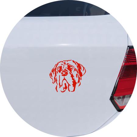 Adesivo de Carro Cachorro Raça Mastiff Fila - Cor Vermelho