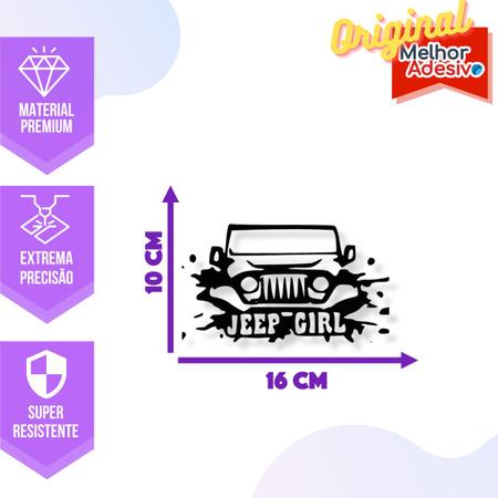 Imagem de Adesivo de Carro Jeep Girl Garota Jeep - Cor Dourado