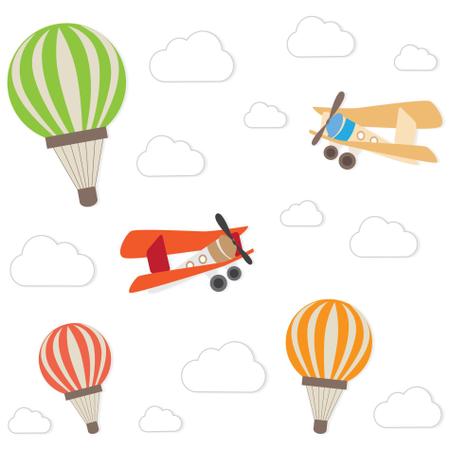 Diferenças jogo com avião e balão