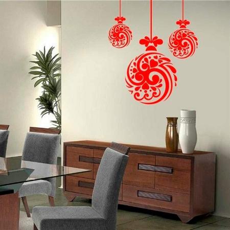 Adesivo De Parede Bolas De Natal 3-G 68X80Cm - Mix Adesivos Imagem de Adesivo De Parede Bolas De Natal 3-G 68X80Cm