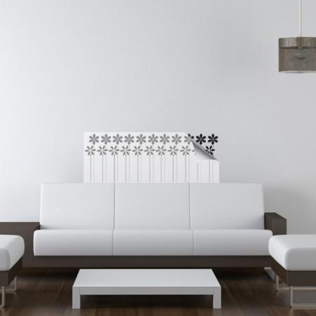 Imagem de Adesivo De Parede Decorativo Decal Sala Flores Em Linhas