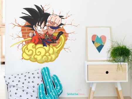 Imagem de adesivo de parede dragon ball z jogos luta desenho