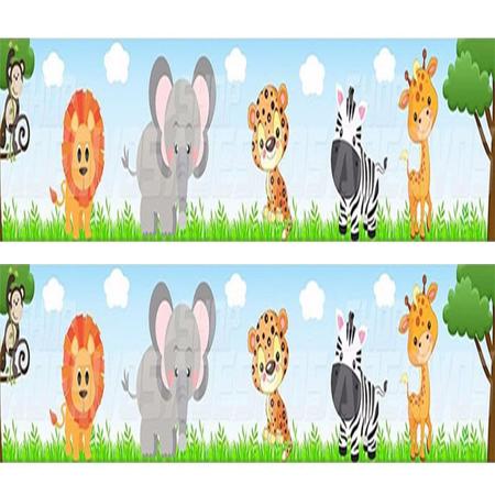 Imagem de Adesivo de Parede Faixa Decorativa Para Quarto Infantil Safari