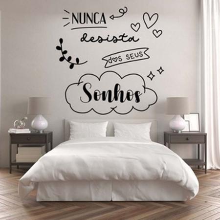 Adesivo de Parede Nunca Desista - Adesivos Decorativos e