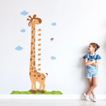 Imagem de Adesivo de Parede Girafa Régua de Crescimento 175x110cm