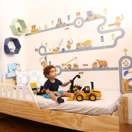 Papel de Parede infantil Tema Trator Carros Quarto de Menino