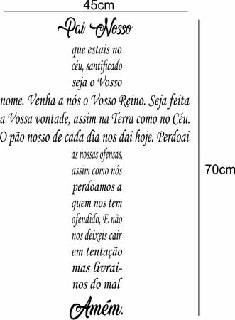 Adesivo de Parede Oração do Pai Nosso em Forma de Cruz - Colakoala Adesivos Imagem de Adesivo de Parede Oração do Pai Nosso em Forma de Cruz