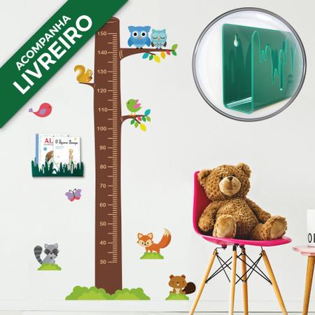 Adesivo de Parede Quarto Infantil Régua Floresta Livreiro - Quartinhos Imagem de Adesivo de Parede Quarto Infantil Régua Floresta Livreiro