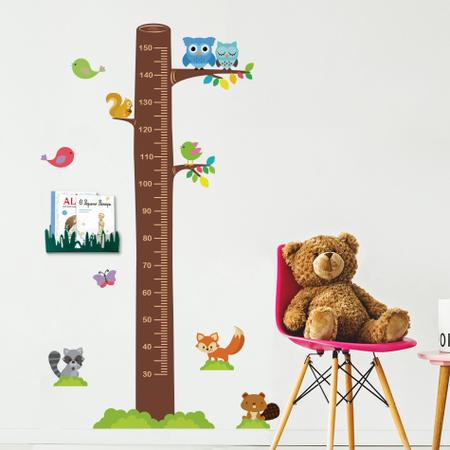 Adesivo de Parede Quarto Infantil Régua Floresta Livreiro - Quartinhos Imagem de Adesivo de Parede Quarto Infantil Régua Floresta Livreiro