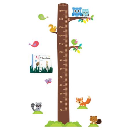 Adesivo de Parede Quarto Infantil Régua Floresta Livreiro - Quartinhos Imagem de Adesivo de Parede Quarto Infantil Régua Floresta Livreiro