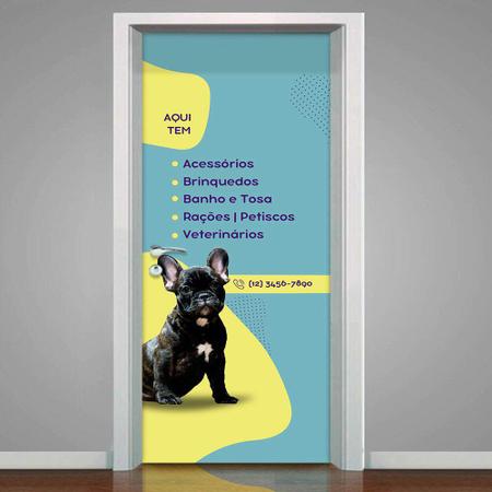 Adesivo Decorativo Porta Cachorros Pet Shop Dog Fofinhos - ColorMyHome -  Adesivo para Porta - Magazine Luiza