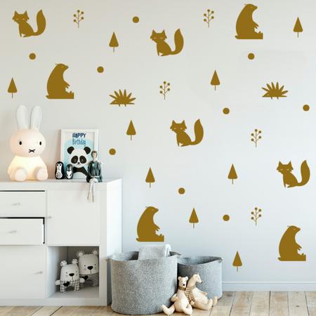 Adesivo Decorativo de Parede floresta Encantada Quarto Infantil - Stickhome/Imprimax Imagem de Adesivo Decorativo de Parede floresta Encantada Quarto Infantil